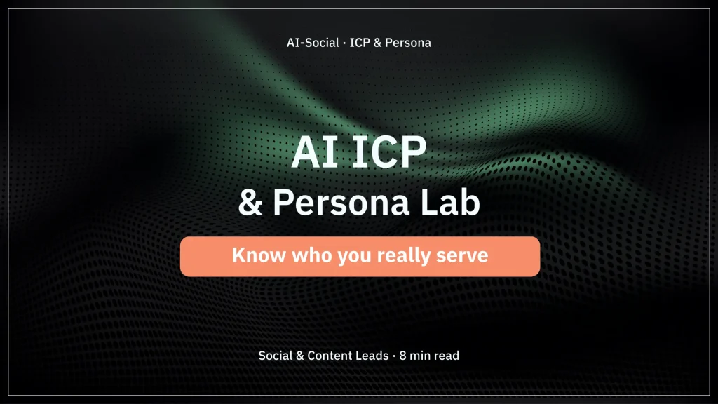 AI ICP and Persona Lab 2026 cover for social and content leads