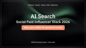 Cover image for “AI Search–Social–Paid–Influencer Stack 2026” from the Vault Mark AI Marketing OS series