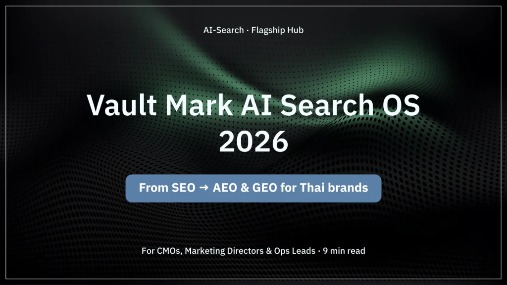 Vault Mark article cover: AI Keyword, Entity & Topic Cluster Lab for Thai search