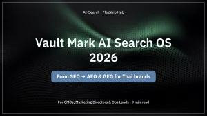 Vault Mark article cover: AI Keyword, Entity & Topic Cluster Lab for Thai search