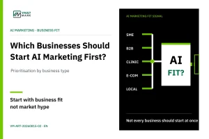 Decision diagram connecting buyer questions and revenue markets to Thai-first, English-first or paired bilingual content for AI citation