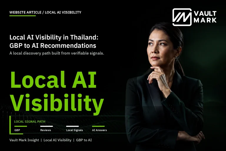 A Thai business owner compares branch information across a map, location page, reviews and a readiness matrix before deciding what to fix
